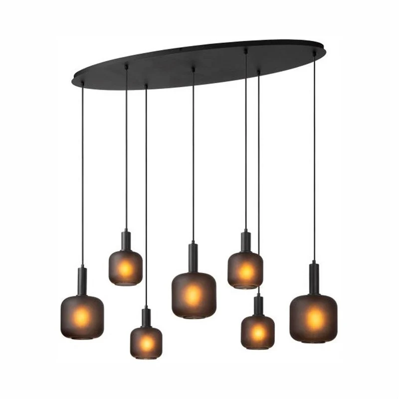 Lucide Eloise 7-Light Pendant Lamp Black