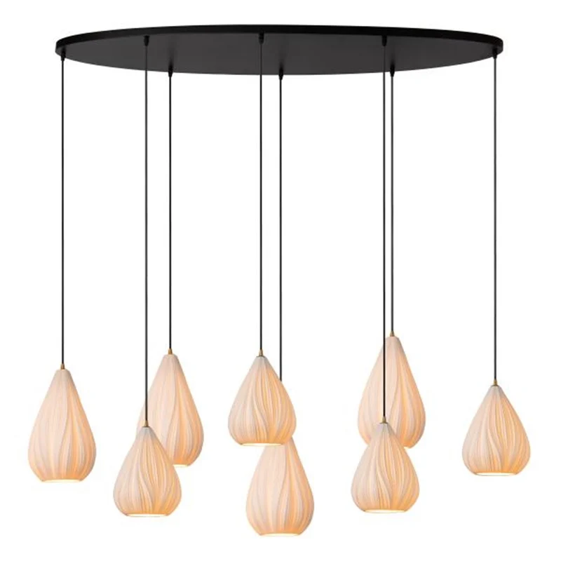 Lucide Cinzia 8-Light Pendant Lamp White