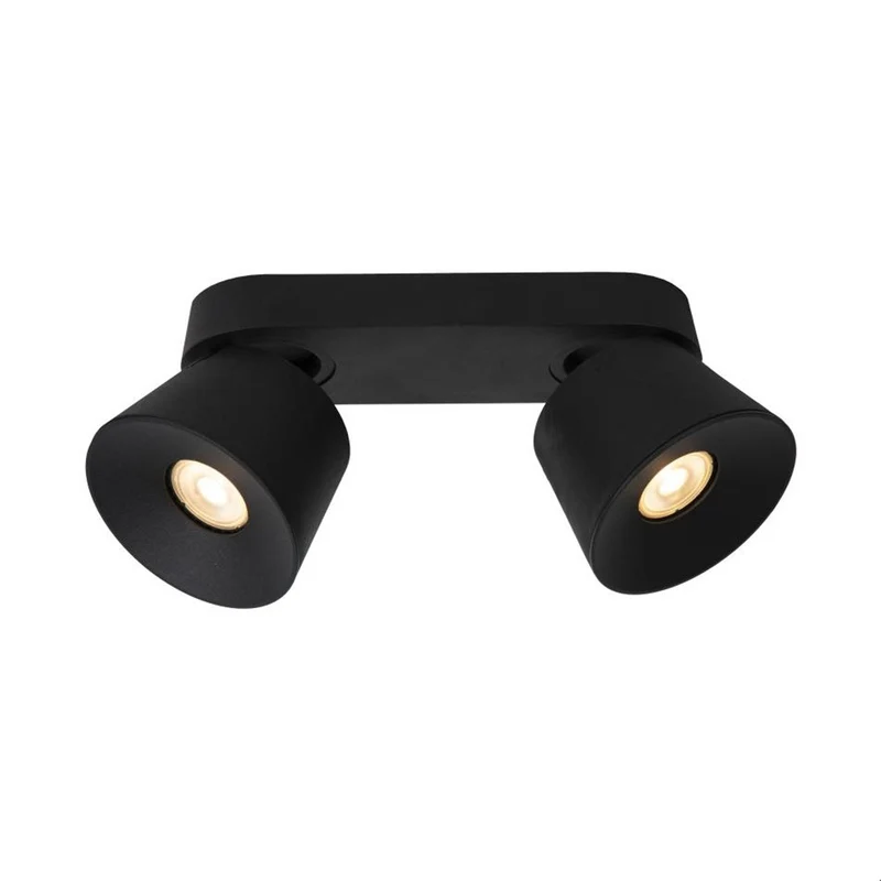 Lucide Trigono 2-Light Ceiling Spot Black