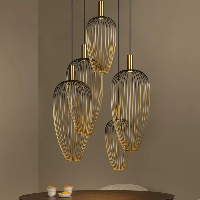 Lucide Aurelie 5-Light Pendant Lamp Gold