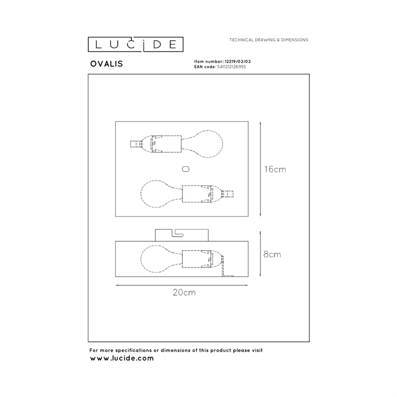 Lucide Ovalis Wall Lamp