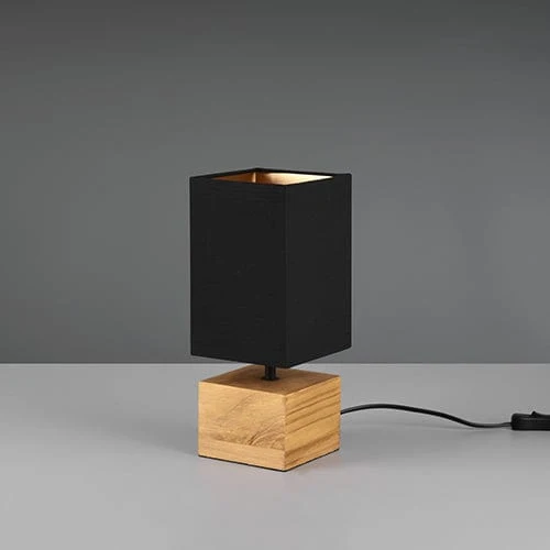Lampe A Poser Bois Et Noir