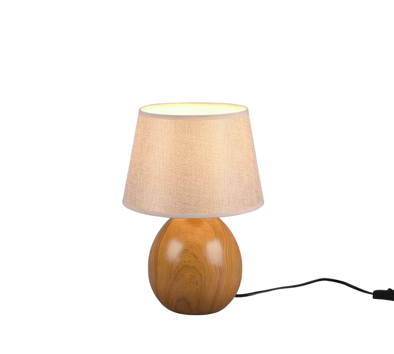 Lampe De Chevet Blanc Et Bois