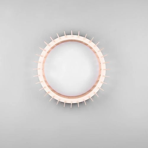 Plafonnier Led Rond Bois