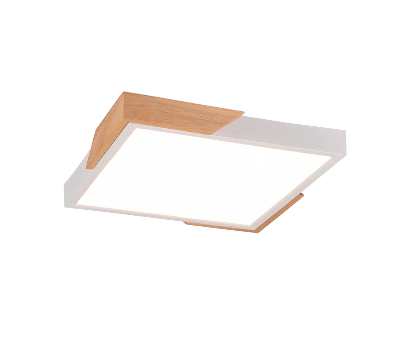 Plafonnier Blanc Bois