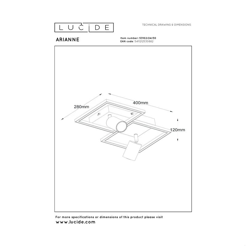 Lucide Arianne Ceiling Light