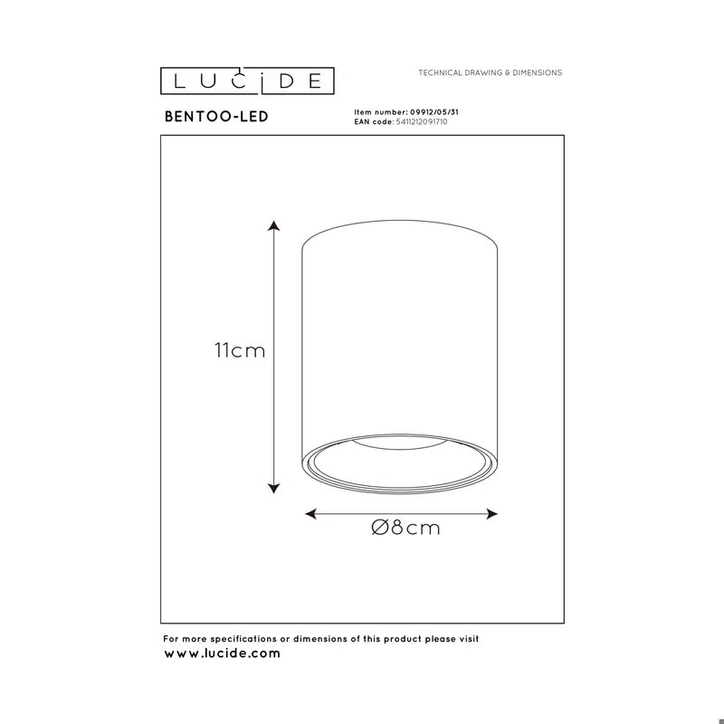 Lucide Bentoo LED Ceiling Spot
