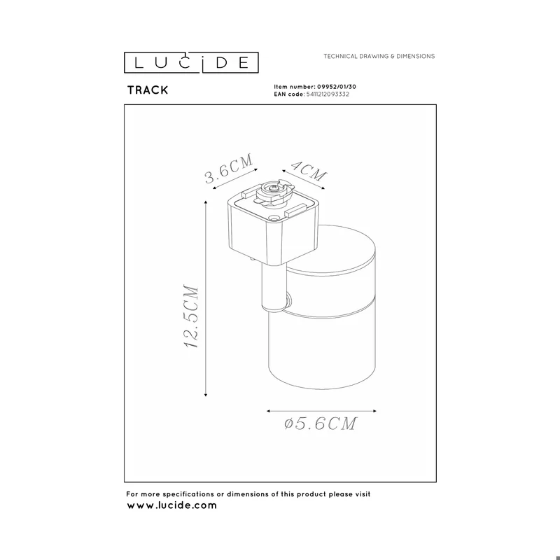 Lucide Track Floris Railspot 1-Phase Track System