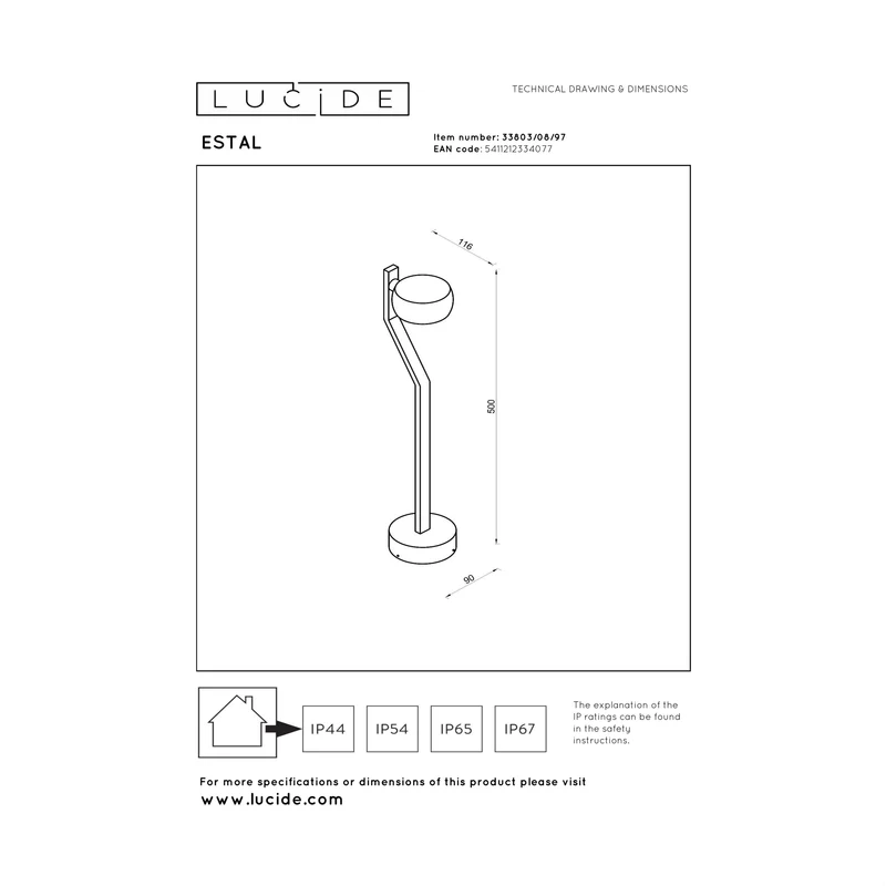 Lucide Estal Bollard Lamp