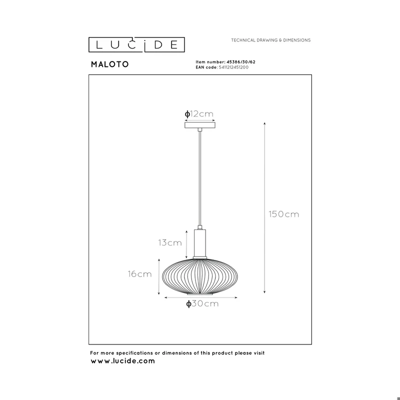 Lucide Maloto Pendant Lamp