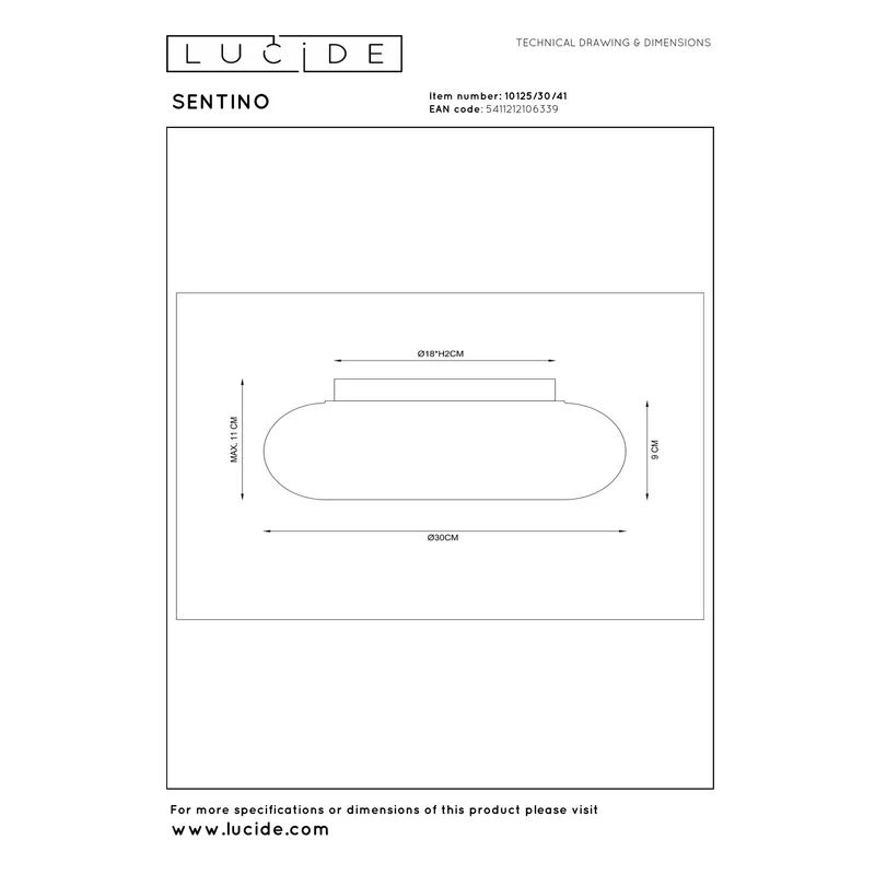 Lucide Sentino Ceiling Light