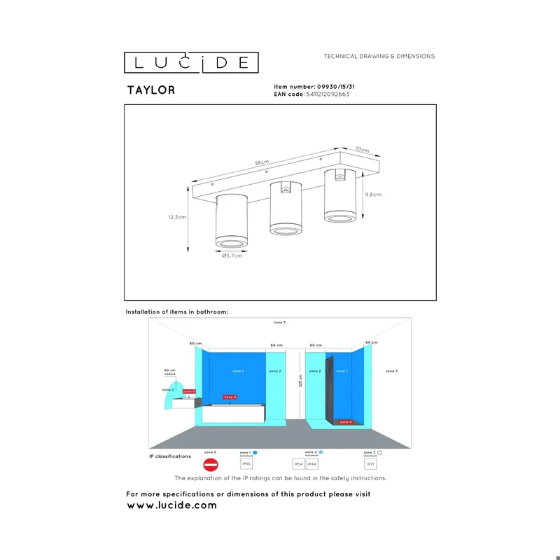 Lucide Taylor Ceiling Spot