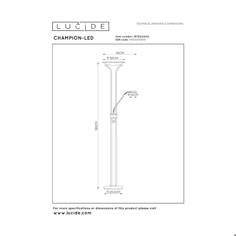 Lucide Champion LED Reading Lamp