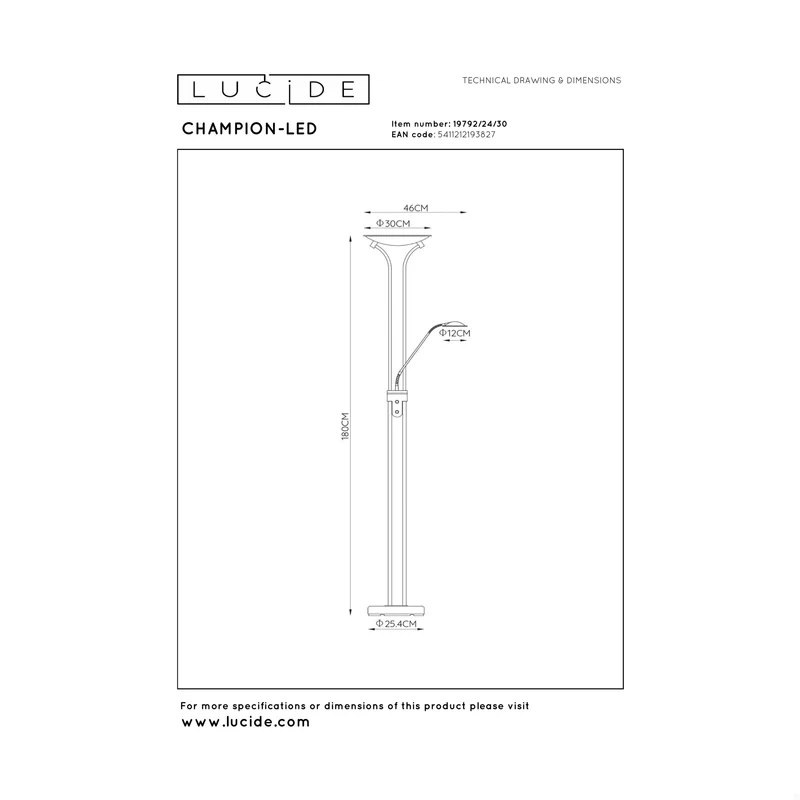 Lucide Champion LED Reading Lamp