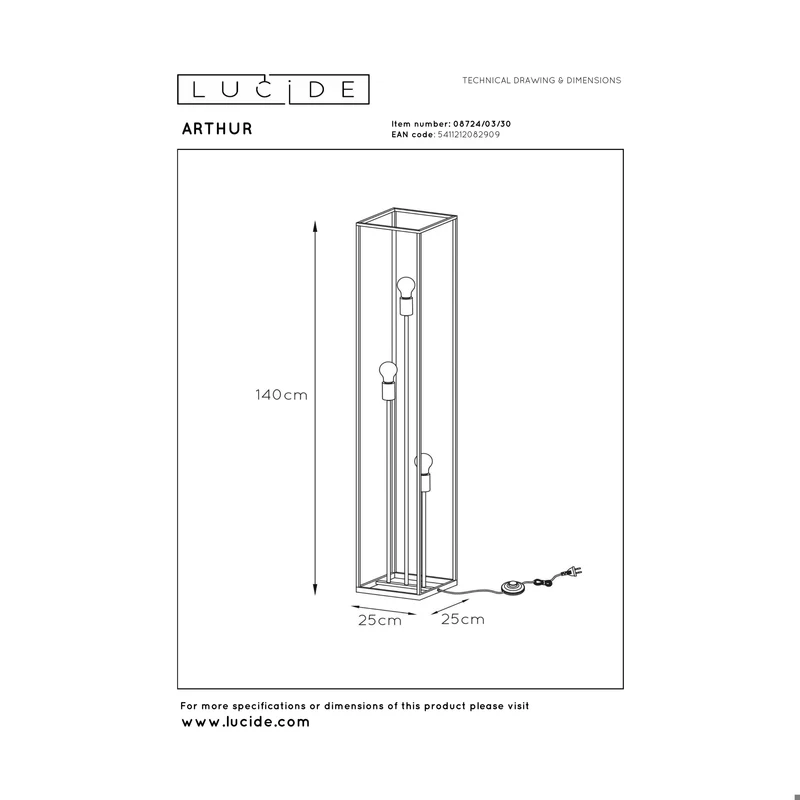 Lucide Arthur Floor Lamp
