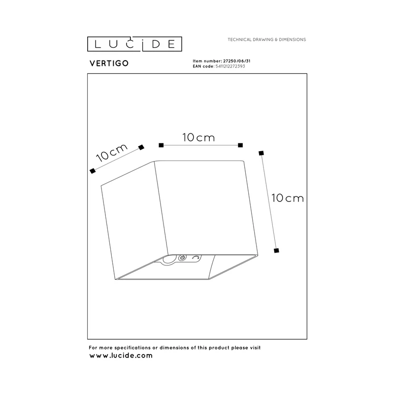Lucide Vertigo Wall Lamp