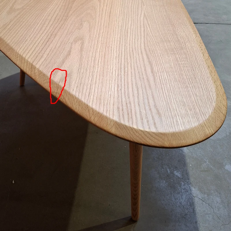 Red Edition Large 50's Coffee Table (Oak) - Second Chance
