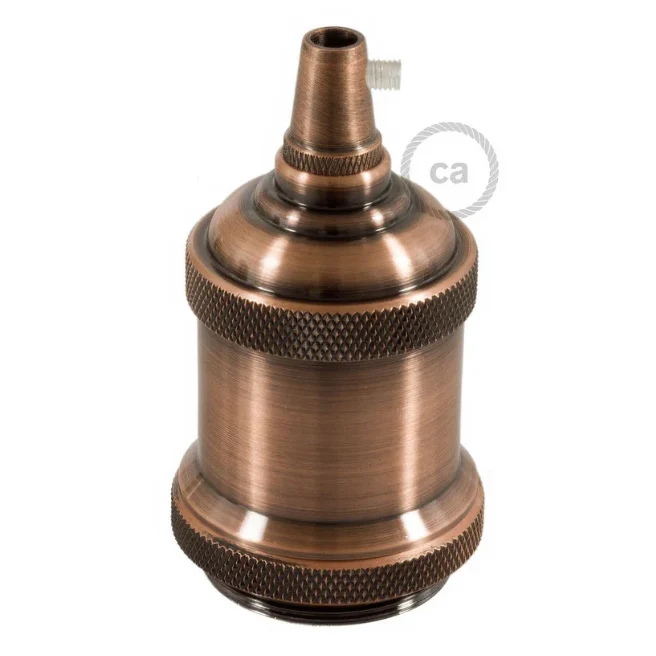 Kit douille E27 en aluminium vintage - Cuivre