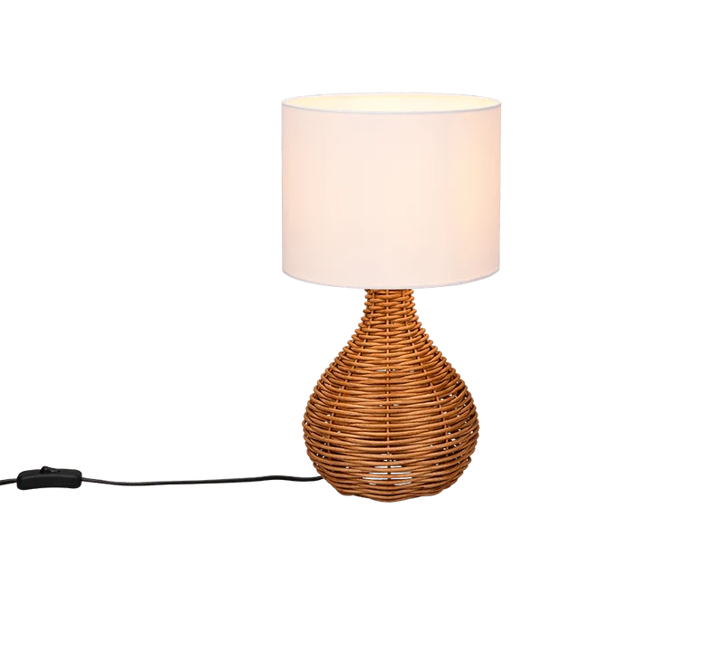 Lampe À Poser Rotin Osier