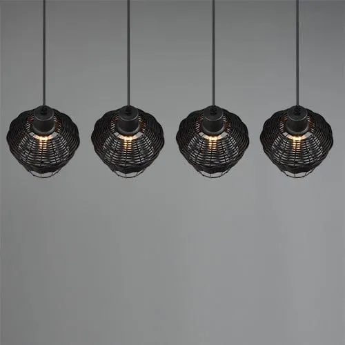 Luminaire Rotin Suspension