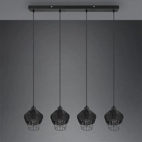 Luminaire Rotin Suspension