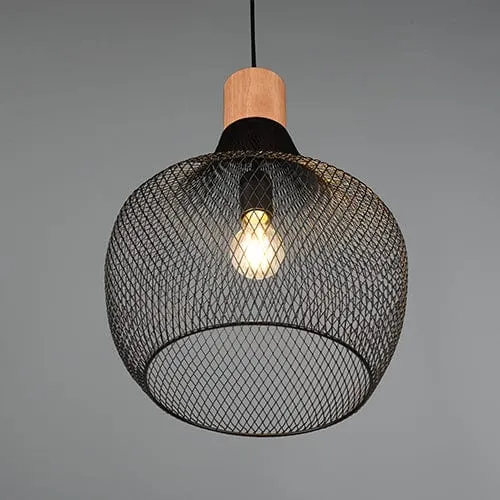 Suspension Luminaire Metal Et Bois