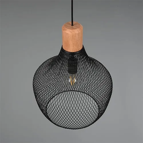 Suspension Luminaire Metal Et Bois