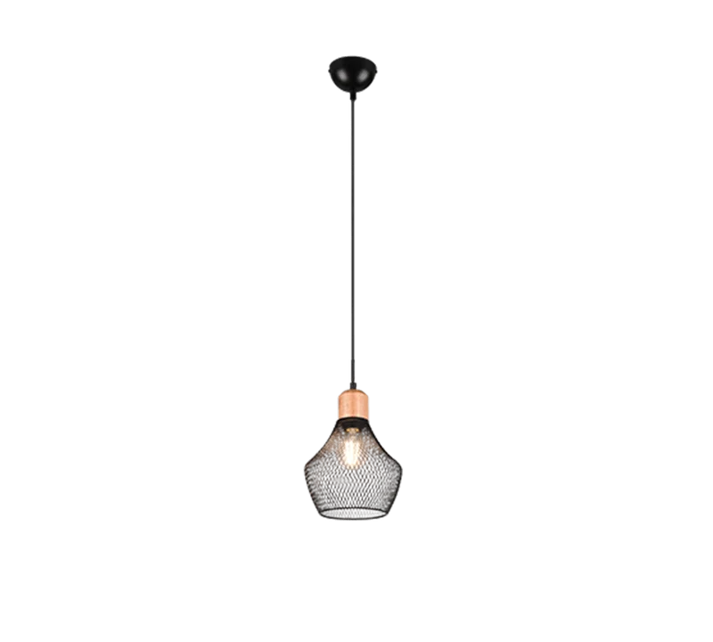 Luminaire Bois Et Métal Noir