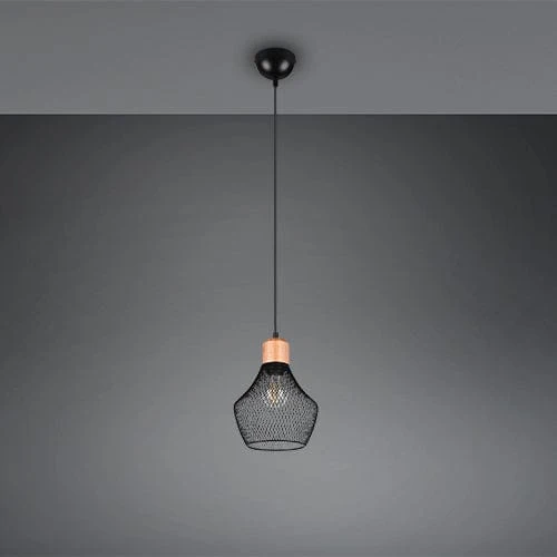 Luminaire Bois Et Métal Noir
