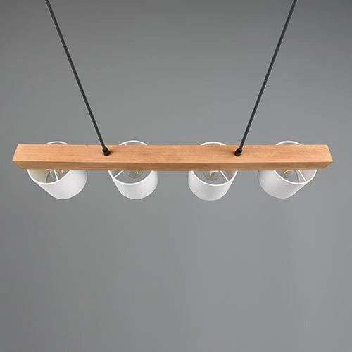 Suspension Blanche Et Bois