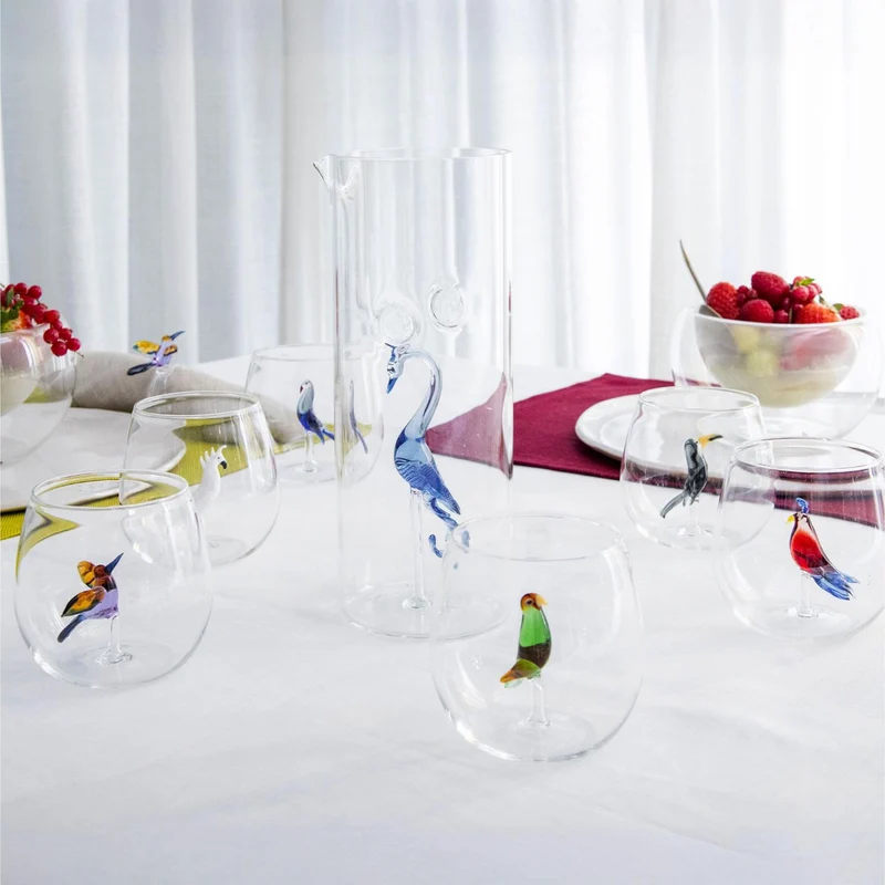 Casarialto Tropical Birds Glasses - Set of 6
