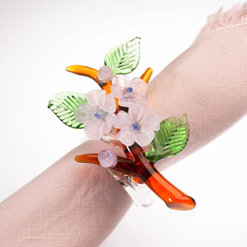 Casarialto Jardin Fleuri Napkin Rings - Set of 6