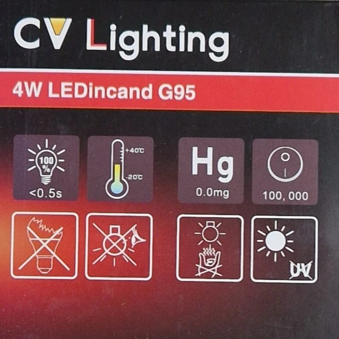 CV Lighting - 4W LEDincand G95