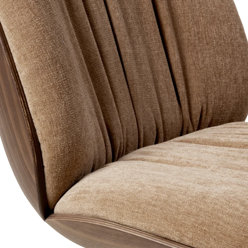 Gubi Beetle Soft Dining Chair 3D Veneer - Front Upholstered