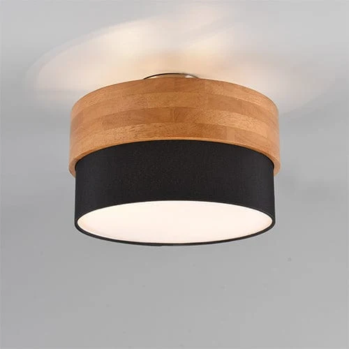 Plafonnier Salle De Bain Noir Et Bois