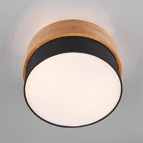 Plafonnier Salle De Bain Noir Et Bois