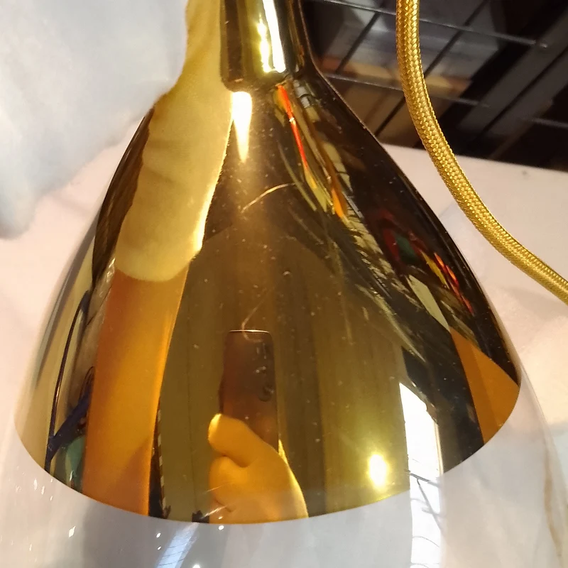 EBB & FLOW Lute Pendant Lamp (Clear / Gold / Ø: 14 cm) - Second Chance