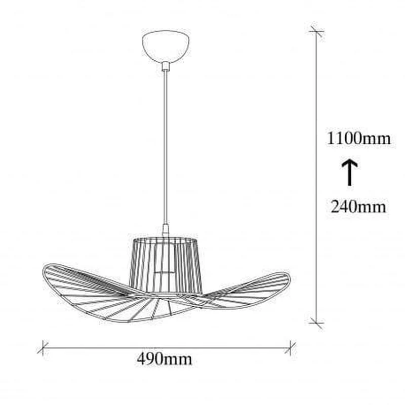 Grande Suspension Filaire Noire