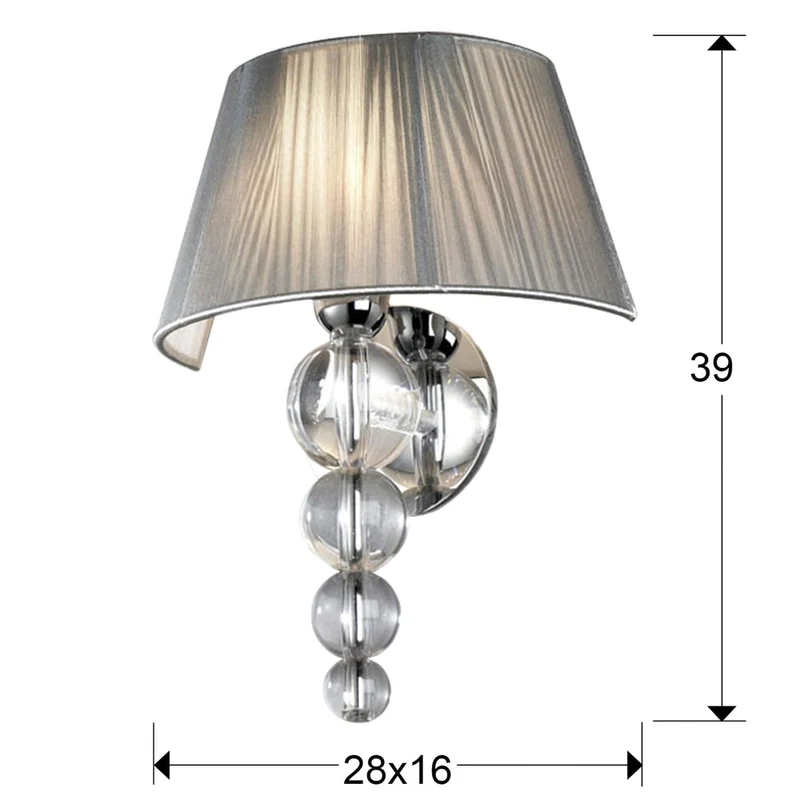 Applique Mural Chrome