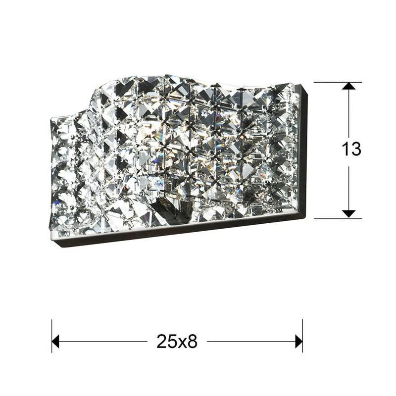 Applique Chrome Design Diamant Argent