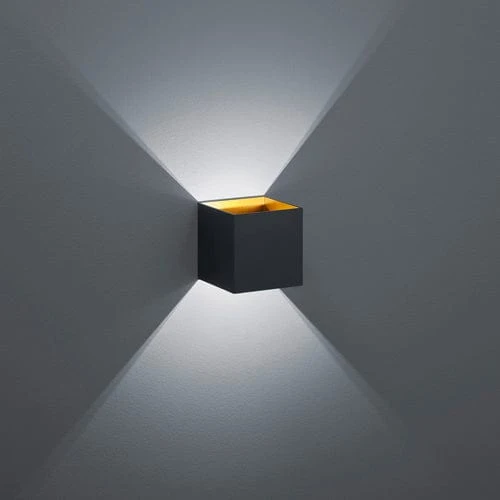 Aplique Murale Led Noire Carrée
