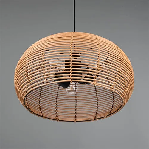 Suspension Rotin Luminaire
