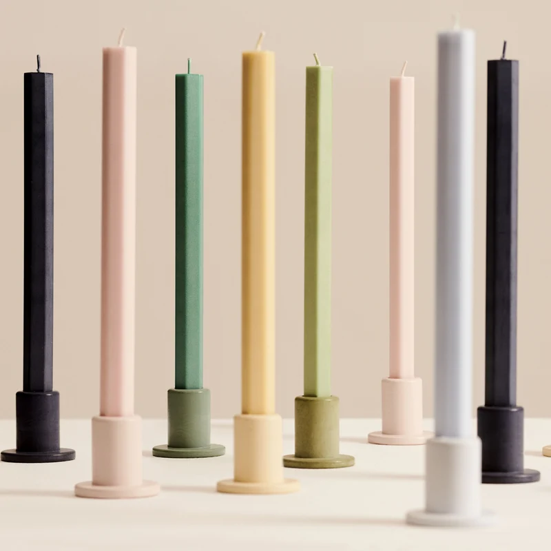 Hay Square Candle - Set of 4