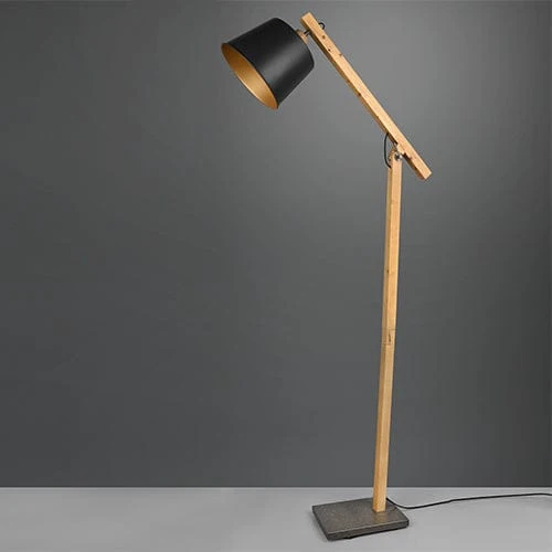 Lampadaire Bois Noir