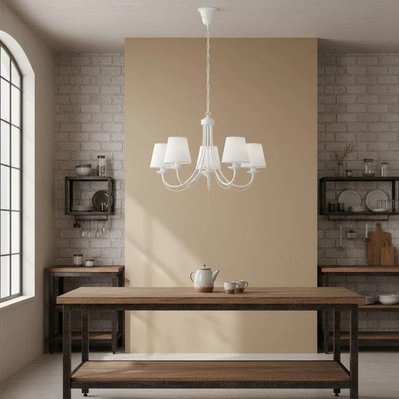 Lustre Avec Abat Jour