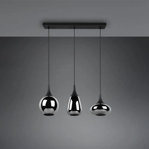 Luminaire Suspendu Noir 3 Lumieres