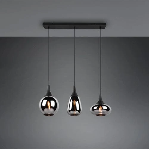 Luminaire Suspendu Noir 3 Lumieres