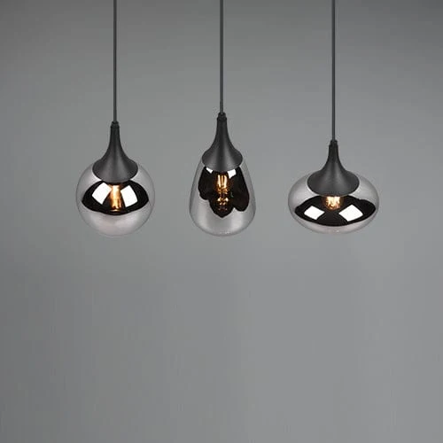 Luminaire Suspendu Noir 3 Lumieres
