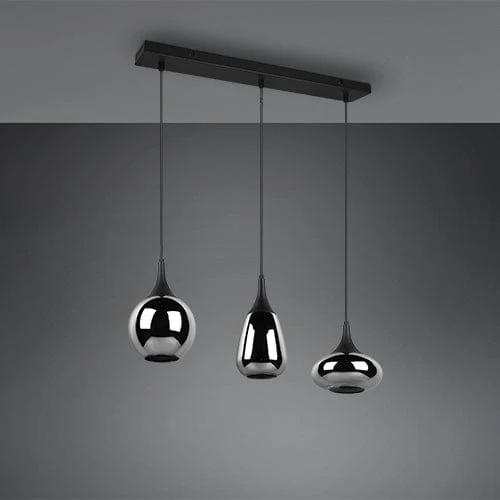 Luminaire Suspendu Noir 3 Lumieres