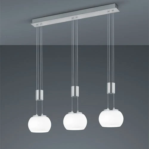 Luminaire Suspension 3 Boules Verre